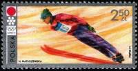 (1972-005) Марка Польша "Прыжки с трамплина"    Зимние Олимпийские Игры 1972, Саппоро III Θ
